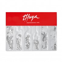 Strass para uñas plata / tornasol varios tamaños nail art