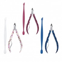 Set Manicuría y Cuidado de Uñas Alicate Fucsia/Azul/Blanco Style 758 Mundial