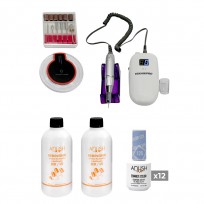 12 Esmaltes x15ml Anush + Torno Inalámbrico Mega Drill Teknikpro + 2 Removedores
