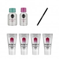 Combo 4x Tratamientos Acrygel + Aplicador y Pincel + Gel Cleaner + Loción
