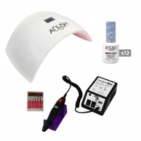 12 Esmaltes Anush + Cabina LED Beauty Nail Anush + Torno Teknikpro