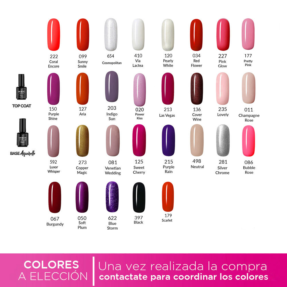 Combo 48 Esmaltes Semipermanentes Gel UV/LED - De Uñas