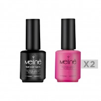 Kit 2x Esmaltes Semipermanentes Meliné + Top Coat Matte
